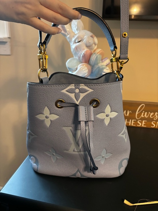 Louis Vuitton Handbags - Louis Vuitton Light Blue Monogram Nano Bucket Crossbody